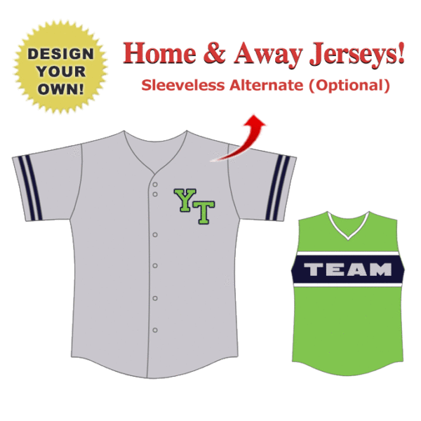 Softball Team Jerseys - Package 2 - Custom Baseball Jersey Home & Away